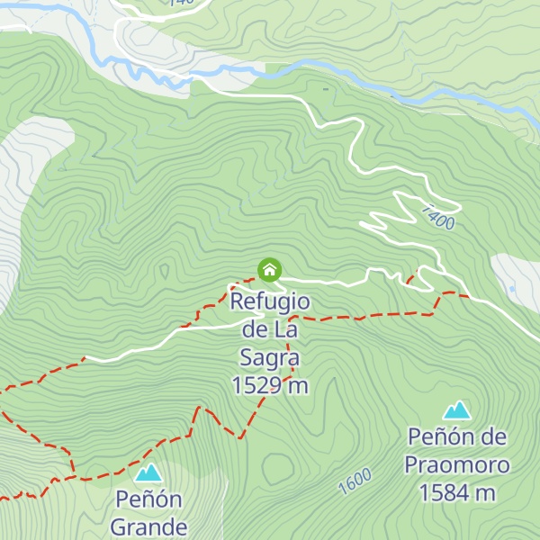 Map of Refugio de La Sagra