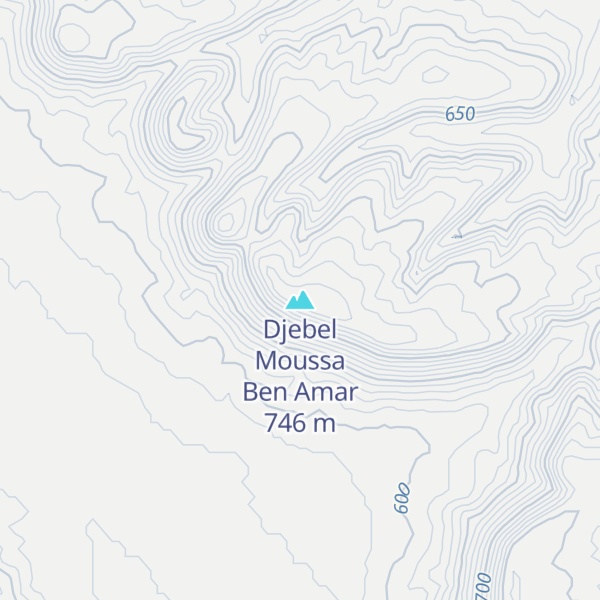 Map of Djebel Moussa Ben Amar