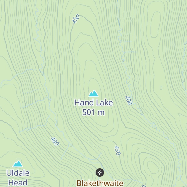 Map of Hand Lake