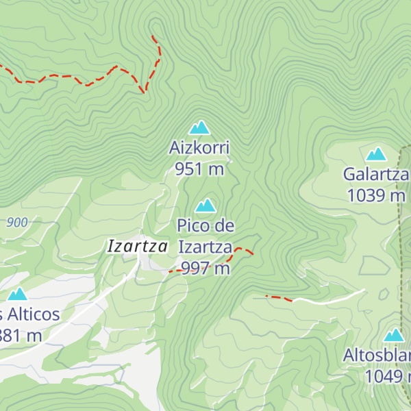 Map of Pico de Izartza