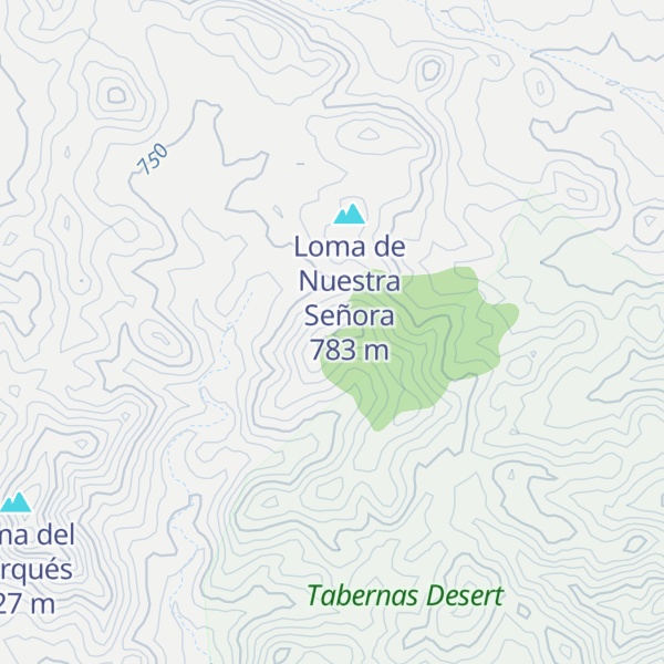 Map of Cerro de la Veleta