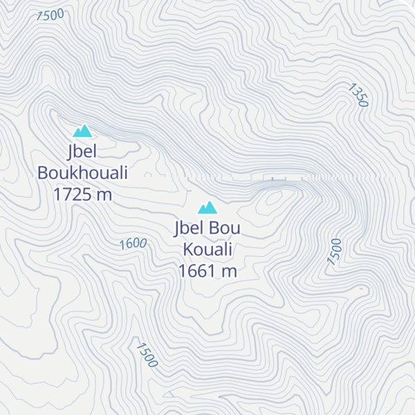 Map of Jbel Bou Kouali