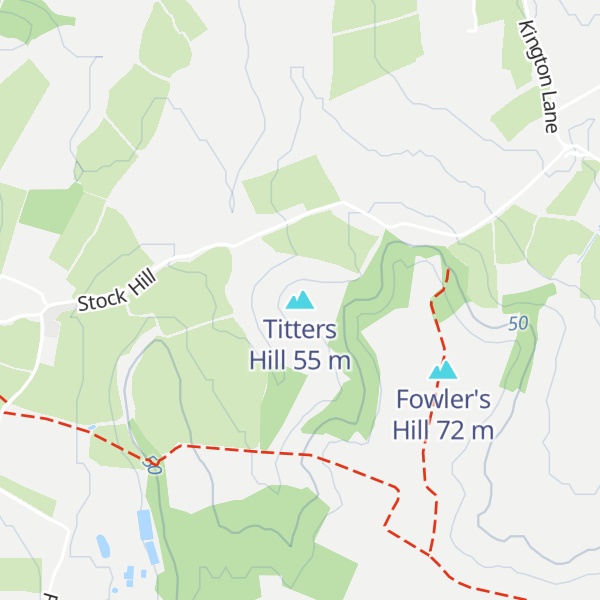Map of Titters Hill