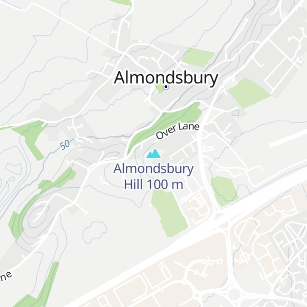 Map of Almondsbury Hill