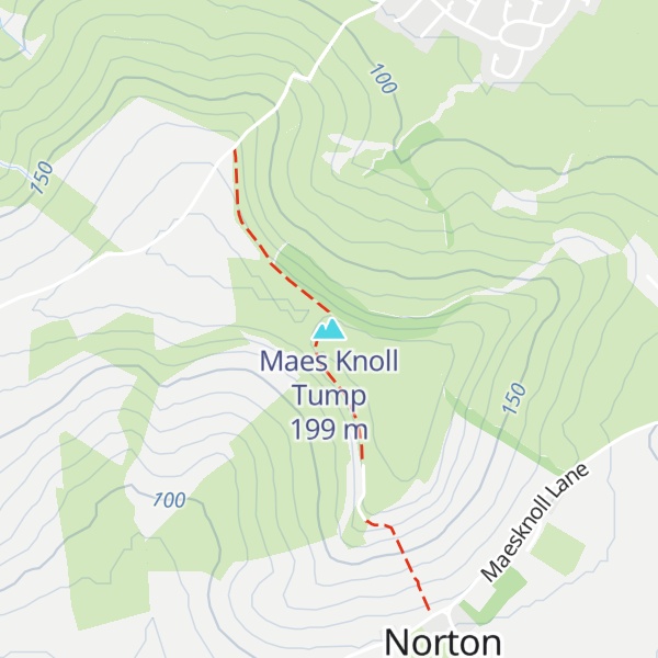 Map of Maes Knoll Tump