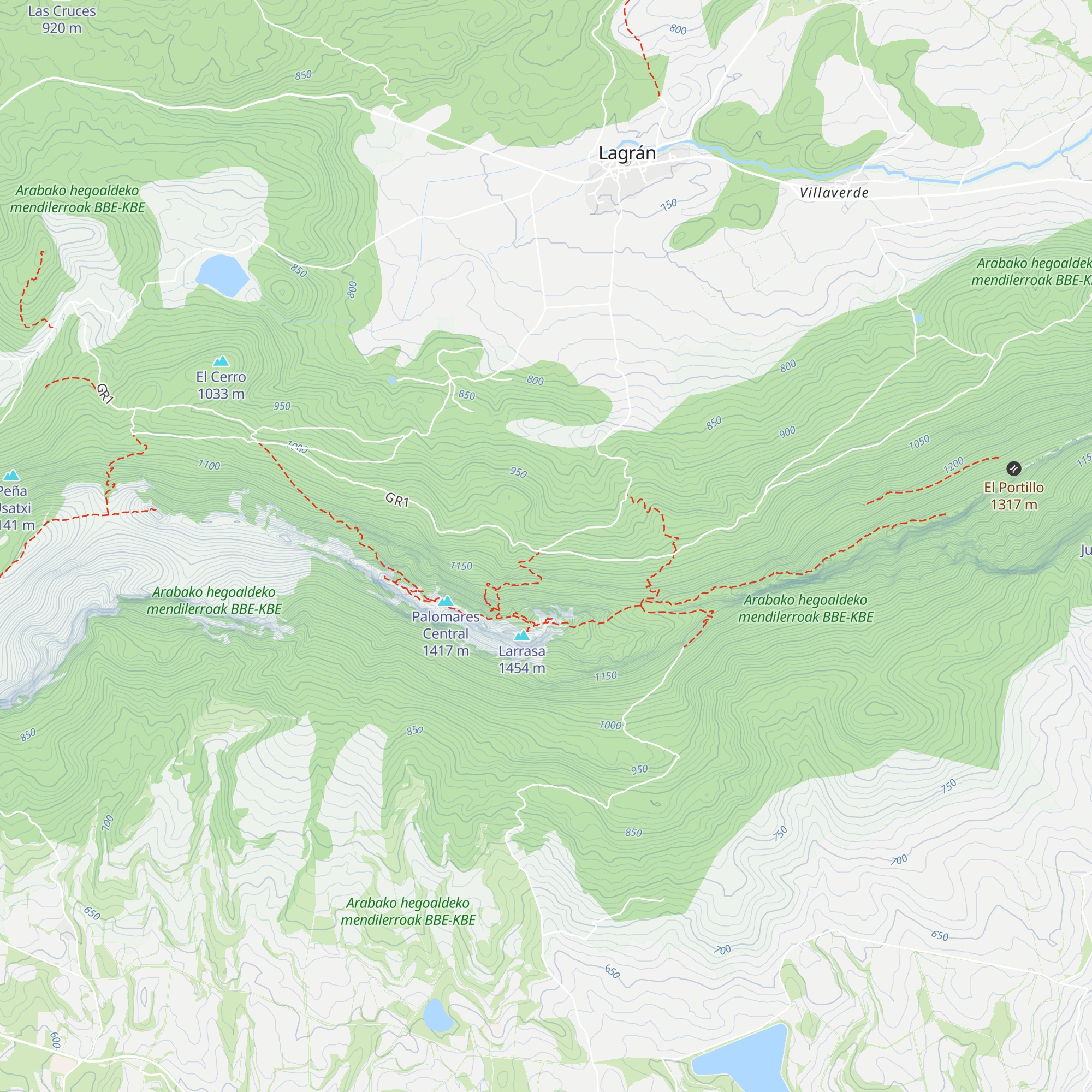 Refugio de San Juan map