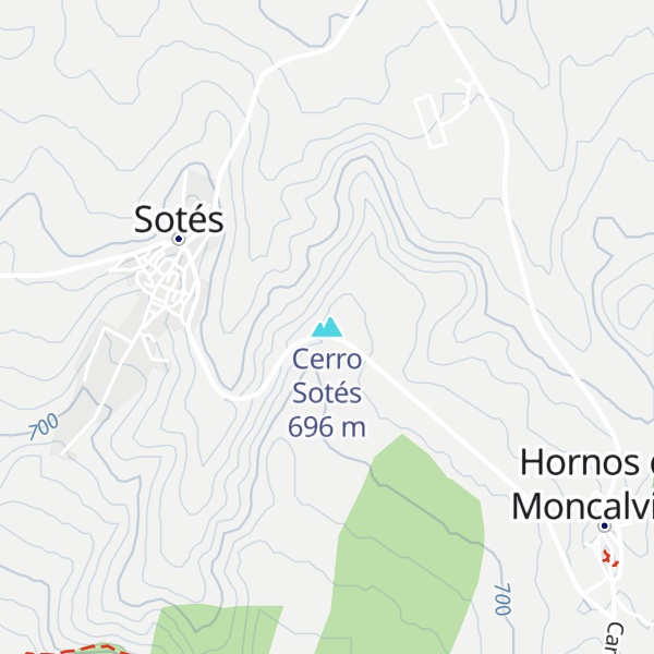 Map of Cerro Sotés