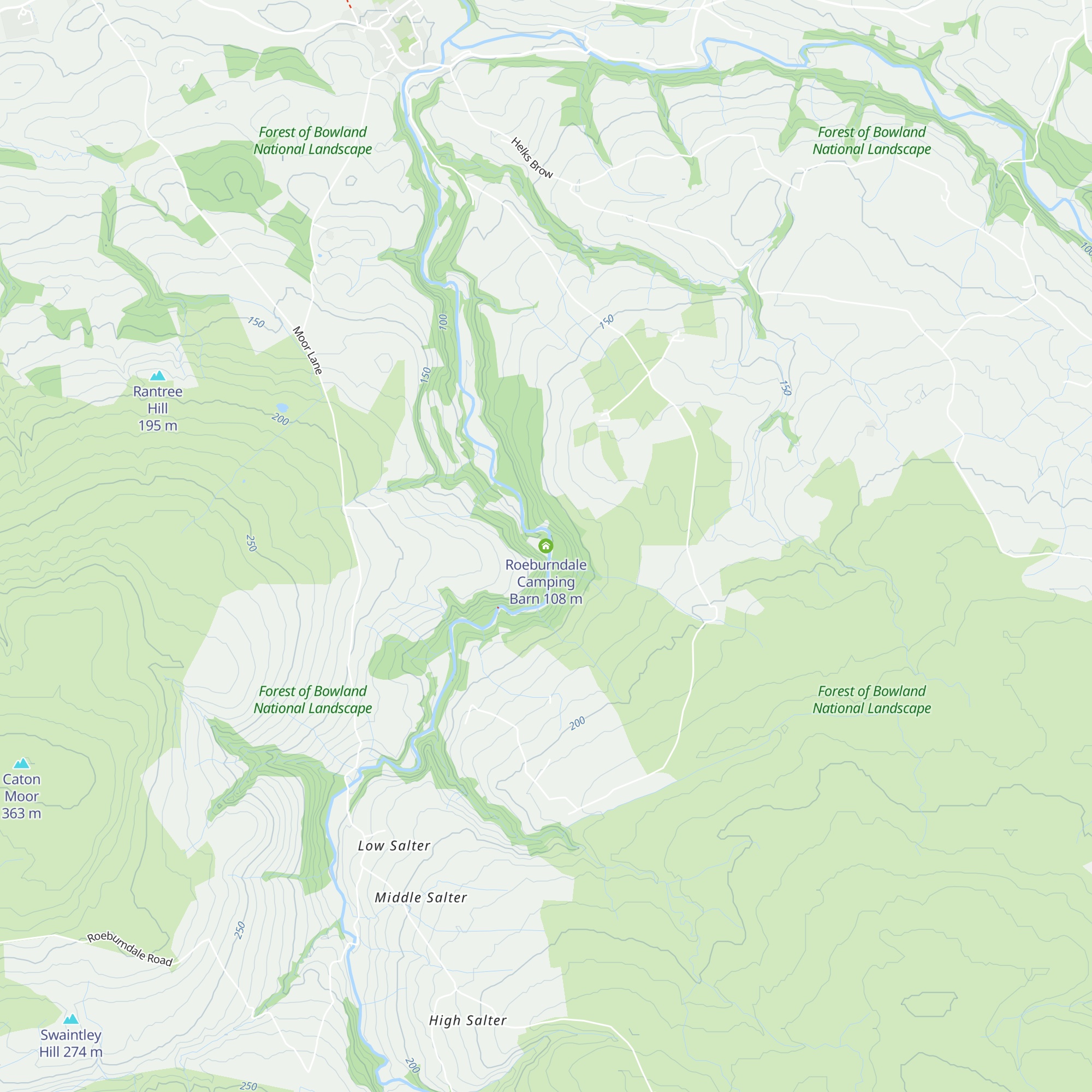 Roeburndale Camping Barn map
