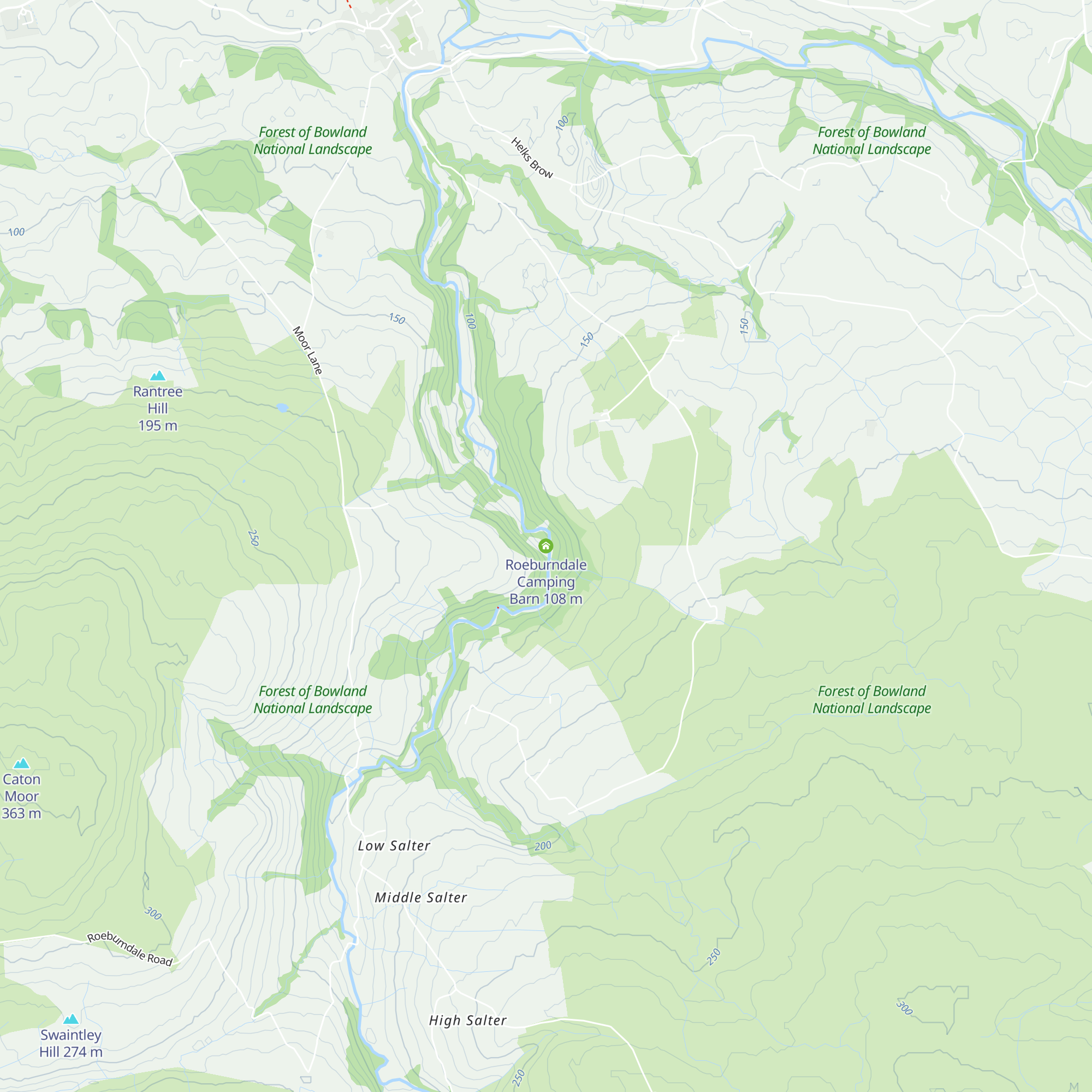 Roeburndale Camping Barn map