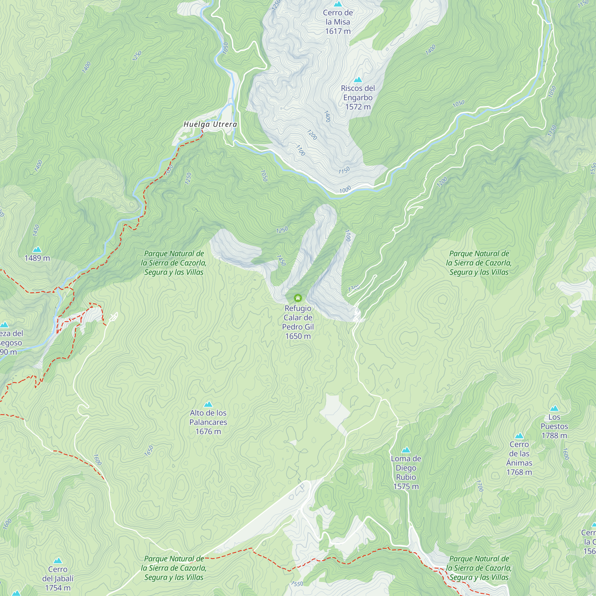 Refugio Calar de Pedro Gil map
