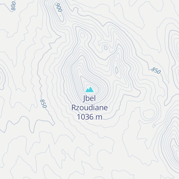 Map of Jbel Rzoudiane