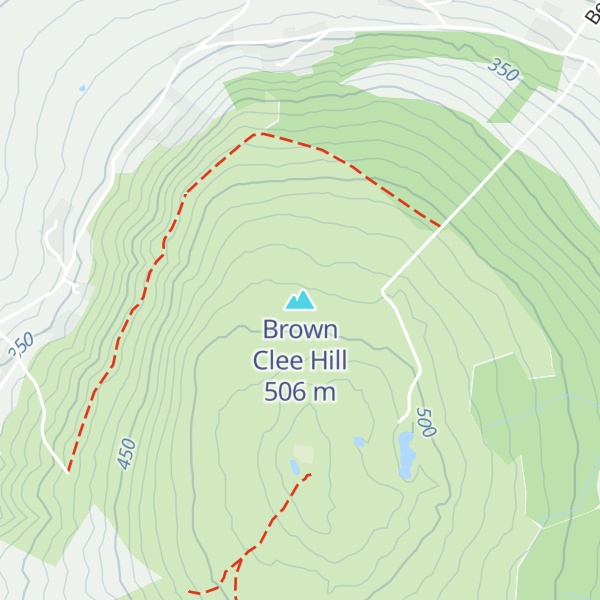 Map of Brown Clee Hill