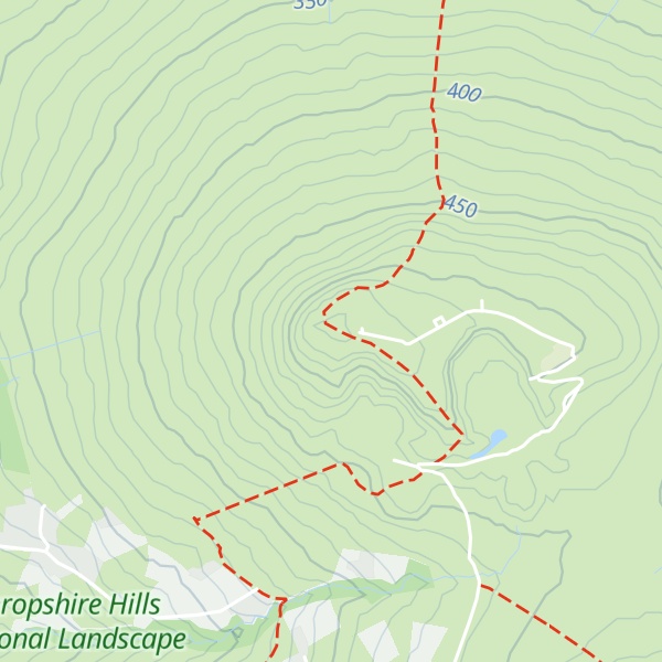 Map of Titterstone Clee
