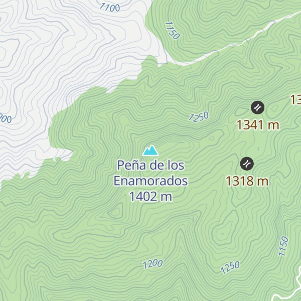 Map of Peña de los Enamorados