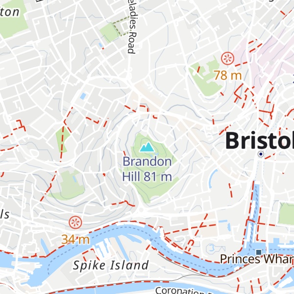 Map of Brandon Hill