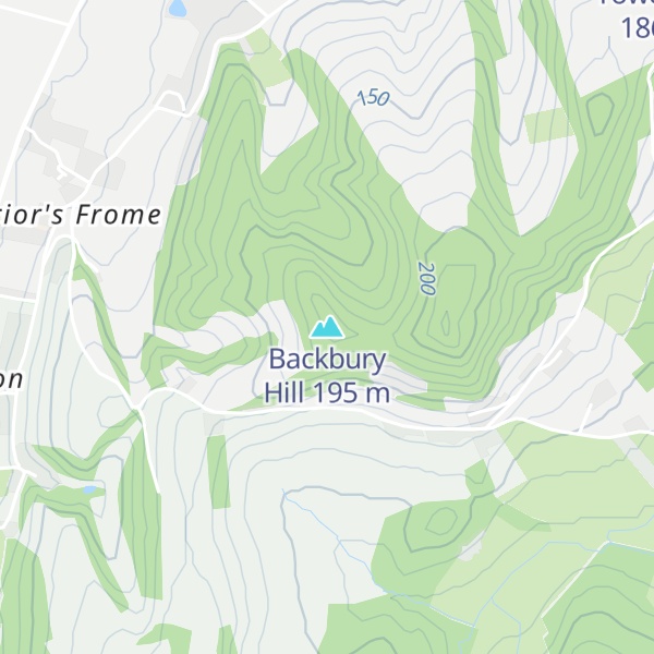 Map of Backbury Hill
