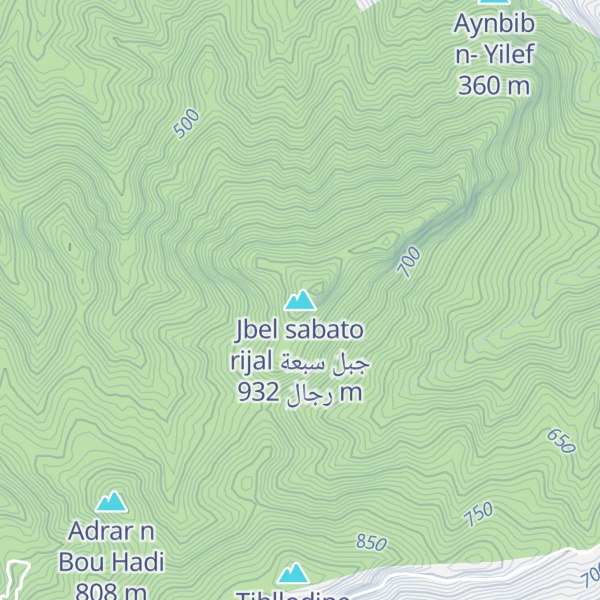 Map of Jbel sabato rijal جبل سبعة رجال