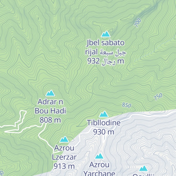 Map of Adrar n-Bou Hadi
