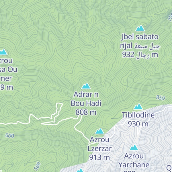Map of Adrar n Bou Hadi