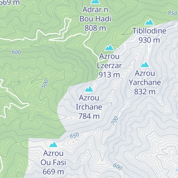 Map of Azrou Irchane