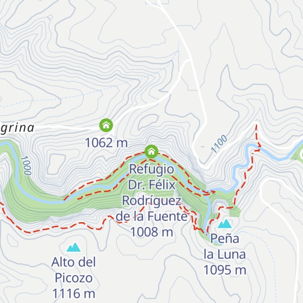 Map of Refugio Dr. Félix Rodríguez de la Fuente