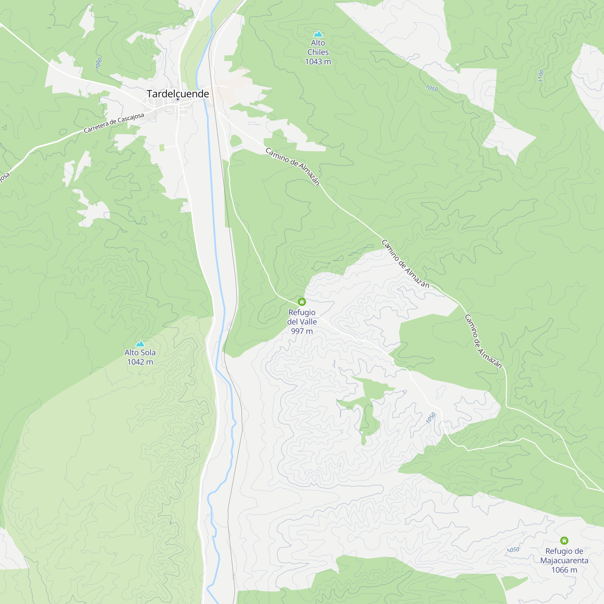 Refugio del Valle map
