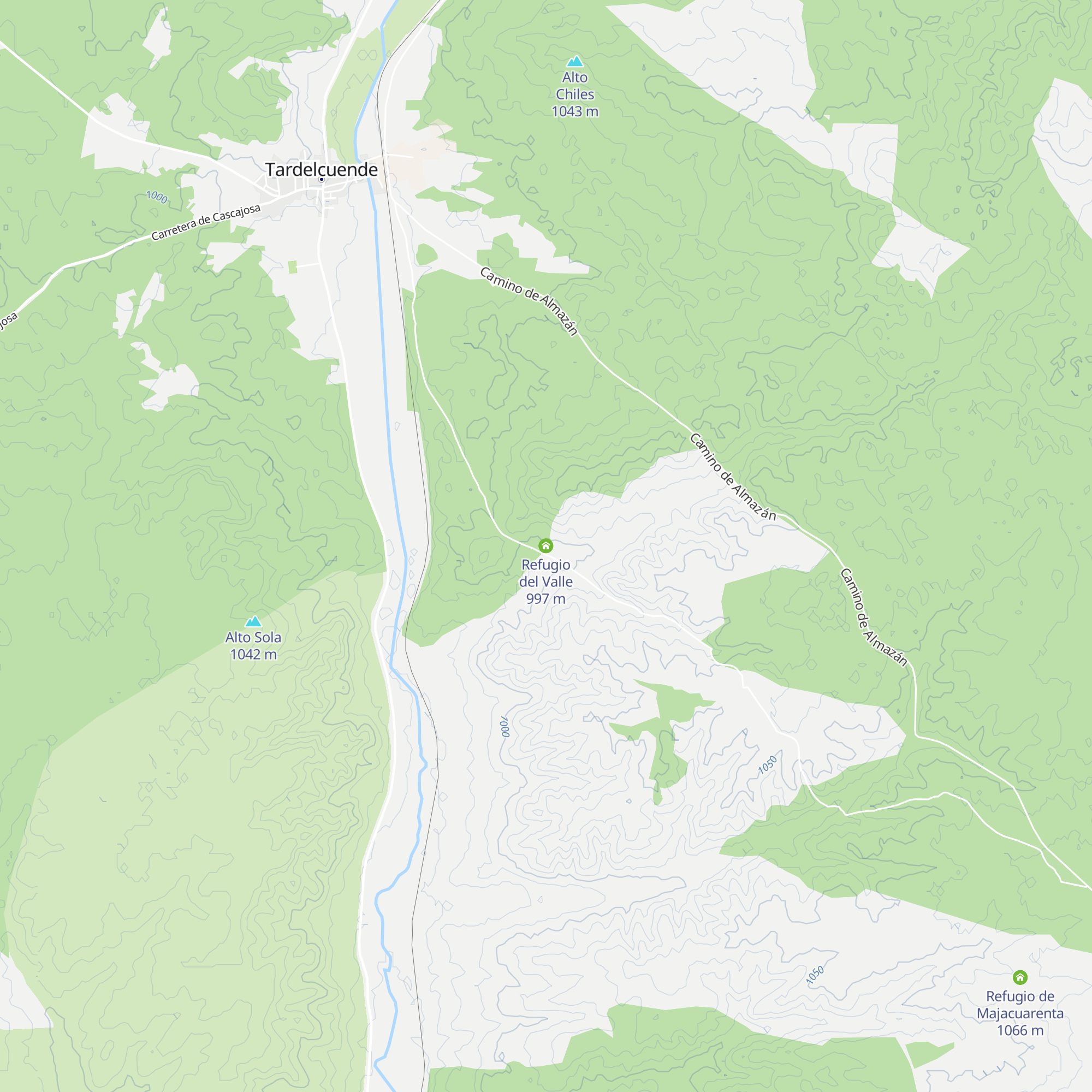 Refugio del Valle map