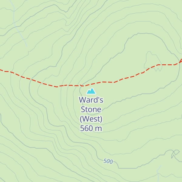 Map of Ward's Stone (West)