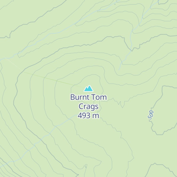Map of Burnt Tom Crags