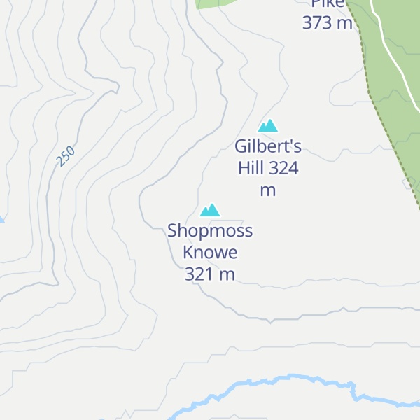 Map of Shopmoss Knowe