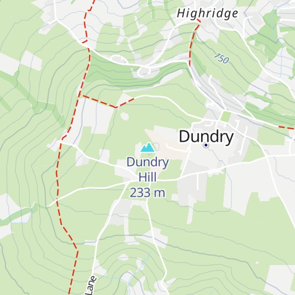 Map of Dundry Hill
