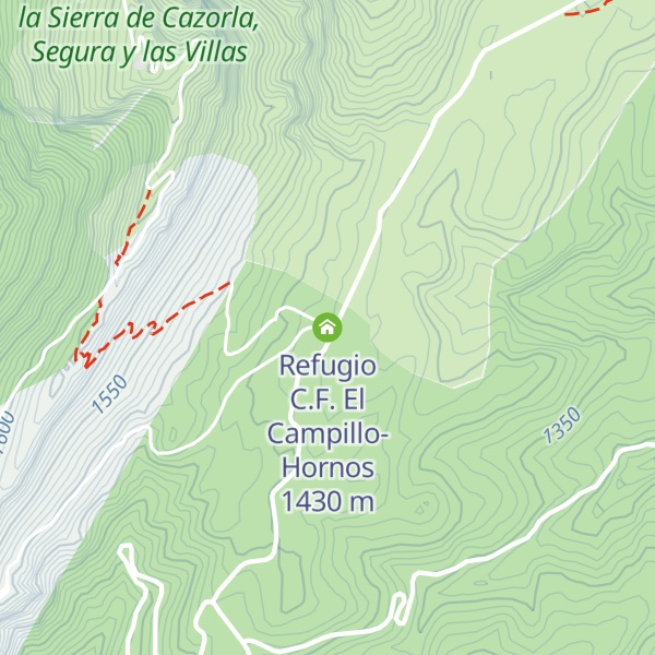 Map of Refugio C.F. El Campillo-Hornos