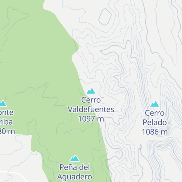 Map of Cerro Valdefuentes
