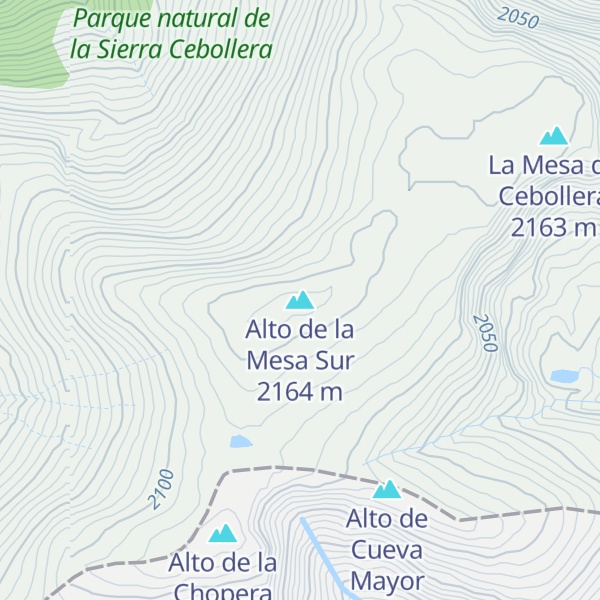 Map of Alto de la Mesa Sur