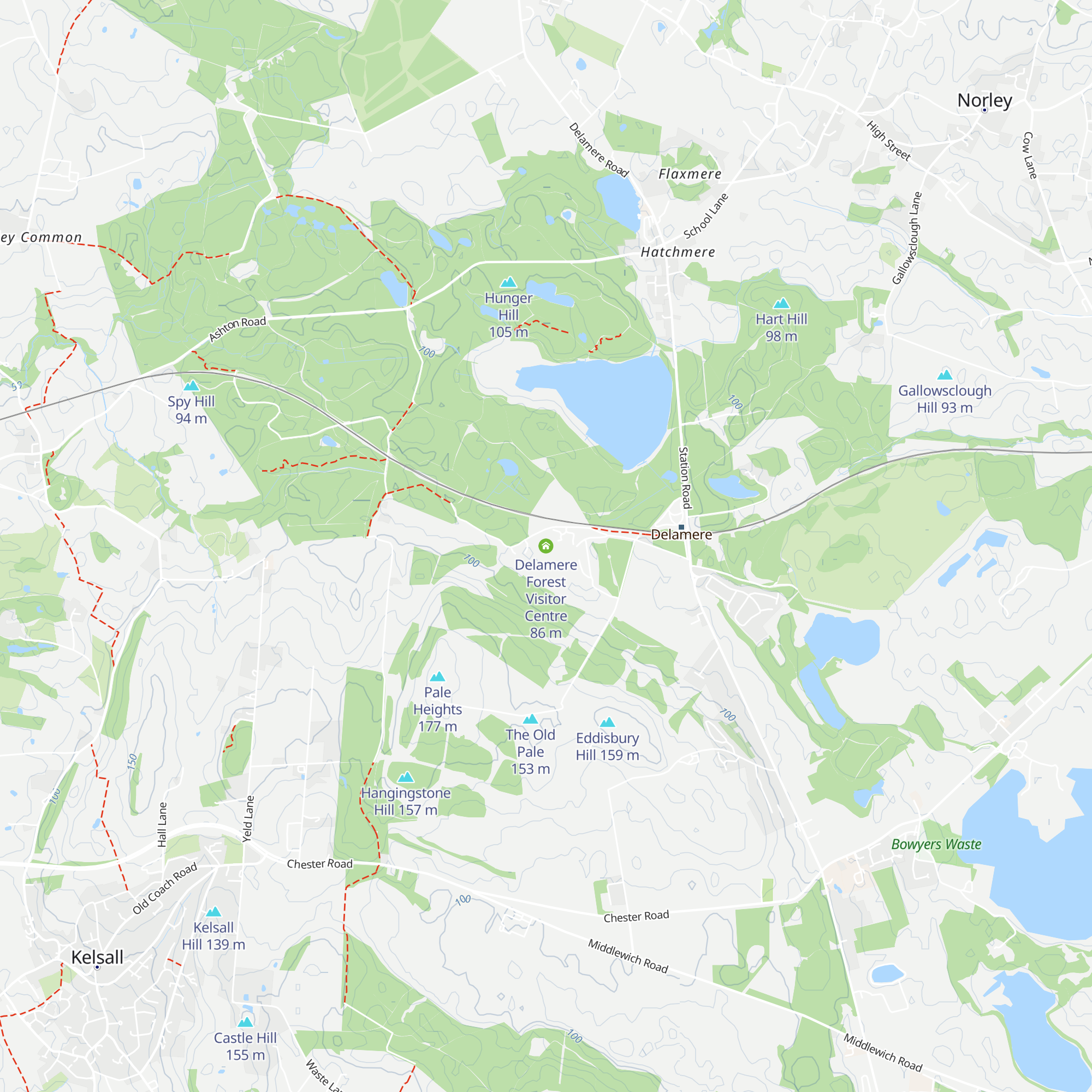 Delamere Forest Visitor Centre map