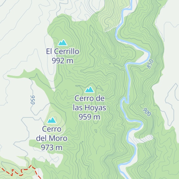 Map of Cerro de las Hoyas
