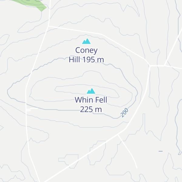 Map of Whin Fell