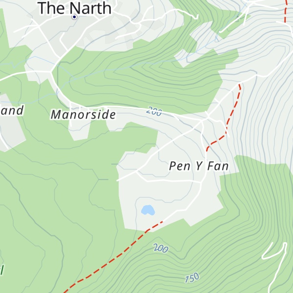 Map of Pen Y Fan