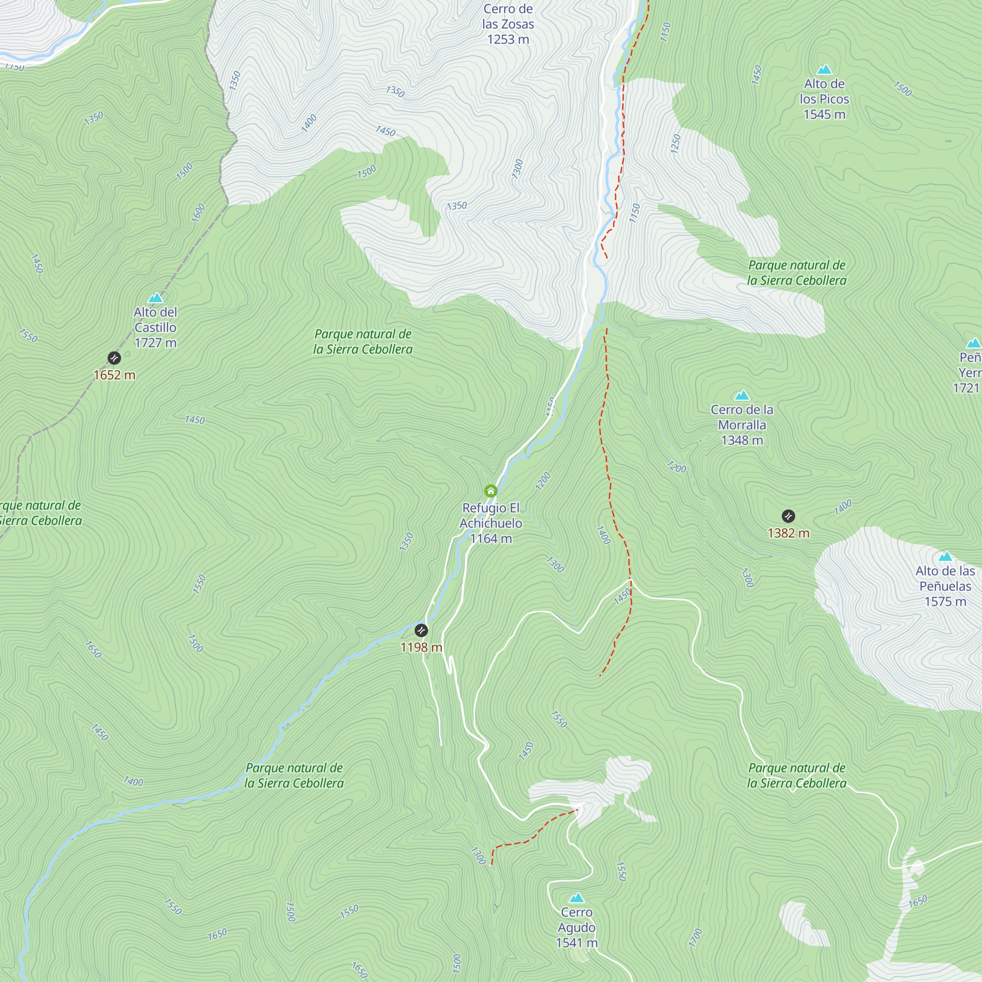 Refugio El Achichuelo map