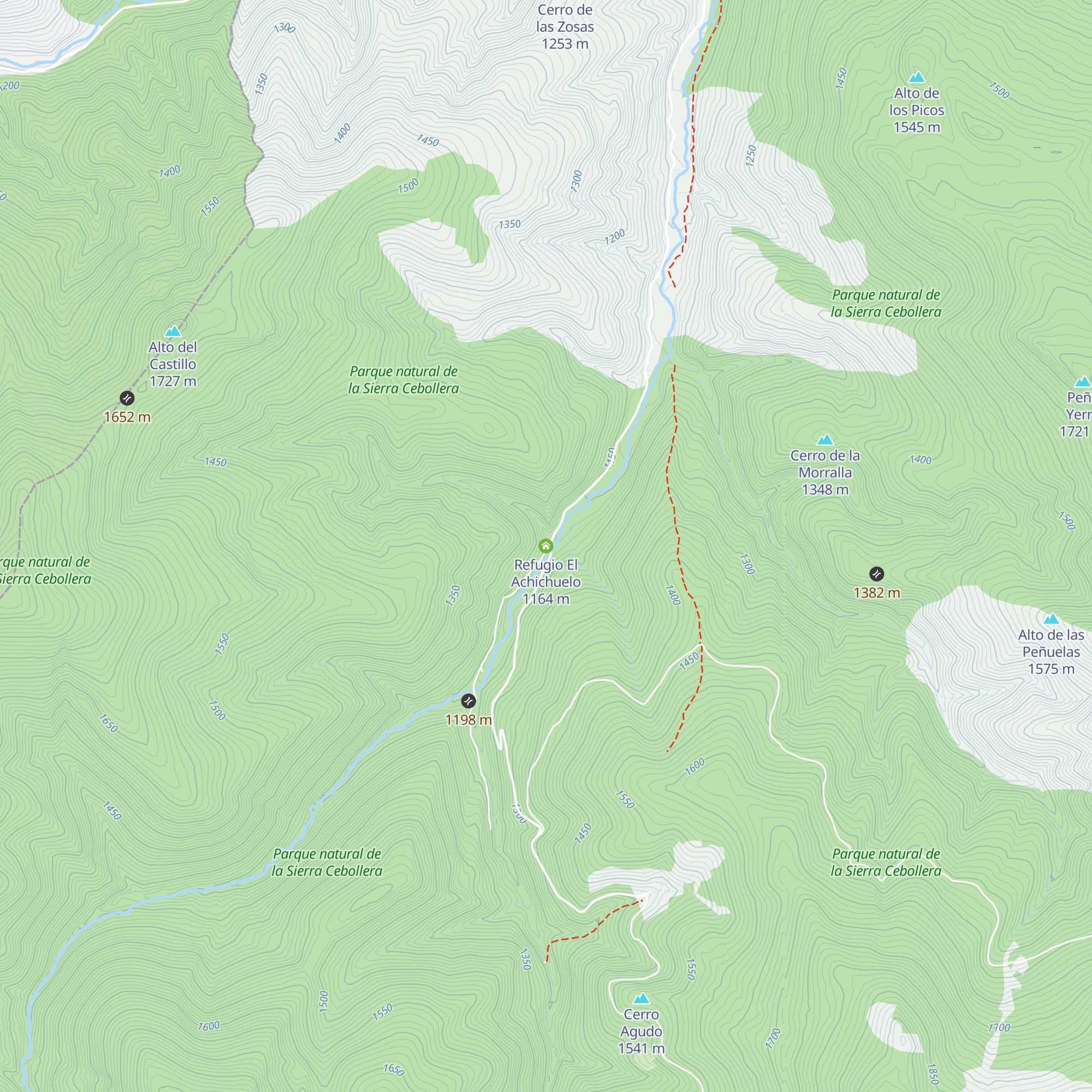 Refugio El Achichuelo map