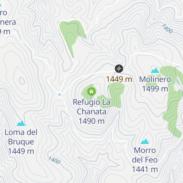 Map of Refugio La Chanata