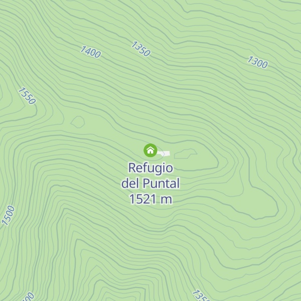 Map of Refugio del Puntal
