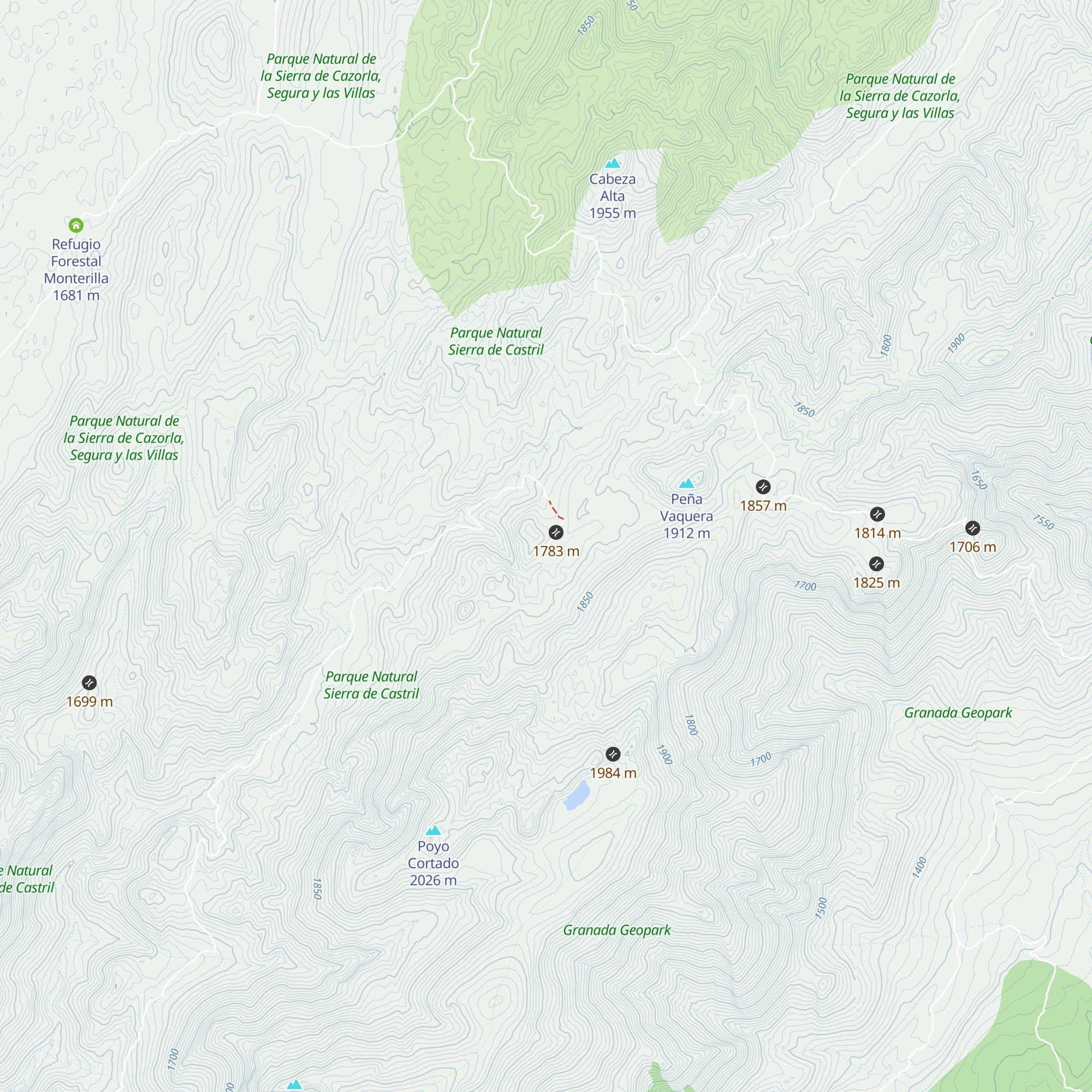 Refugio de los Prados del Conde map