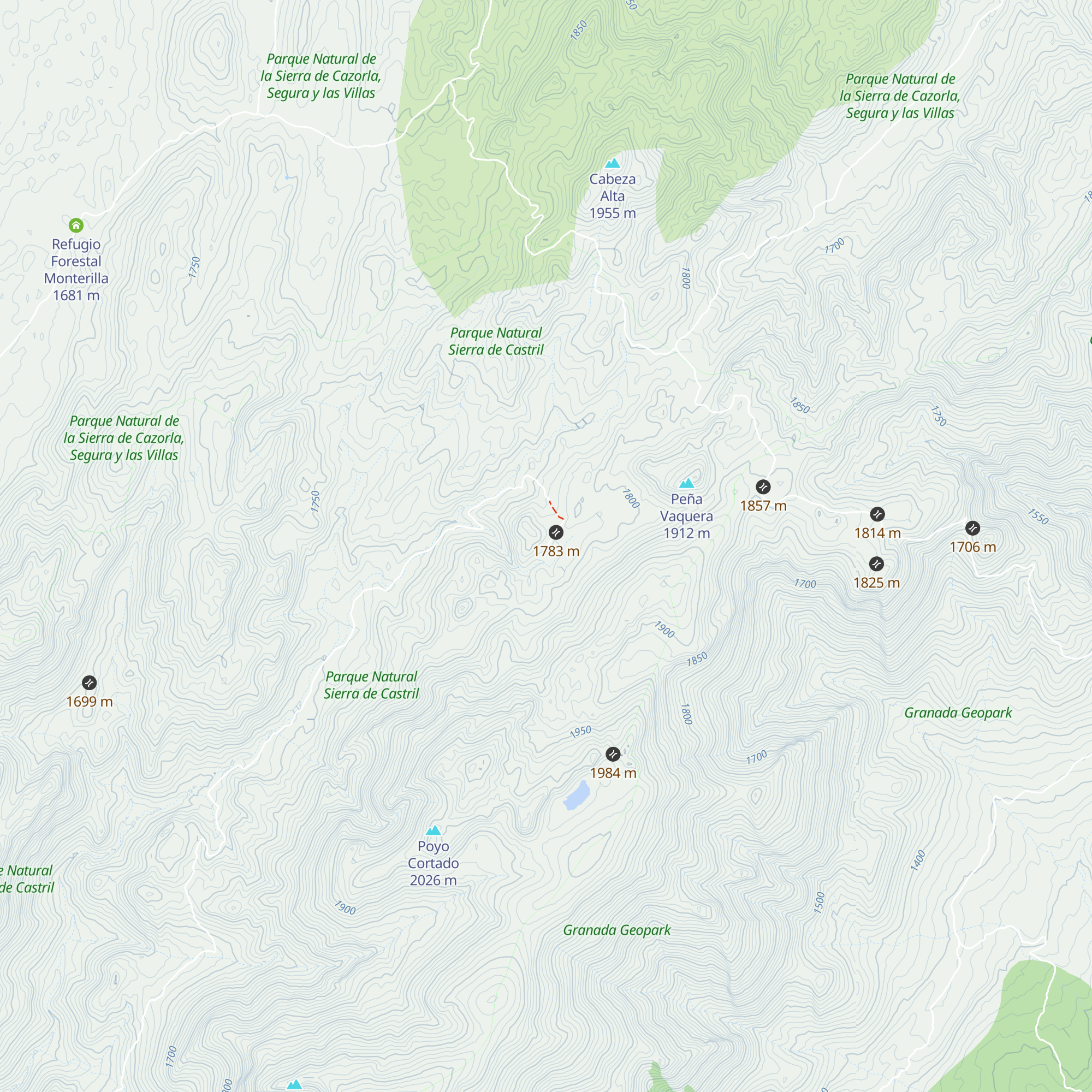 Refugio de los Prados del Conde map