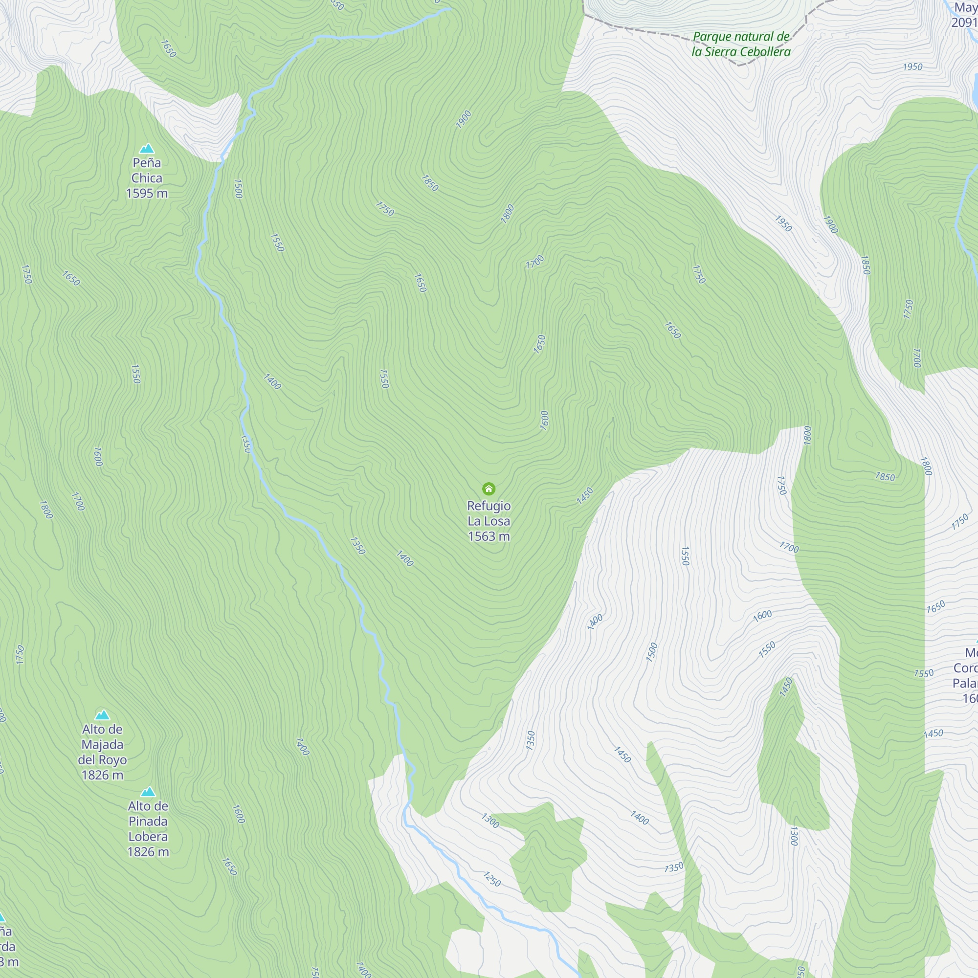 Refugio La Losa map