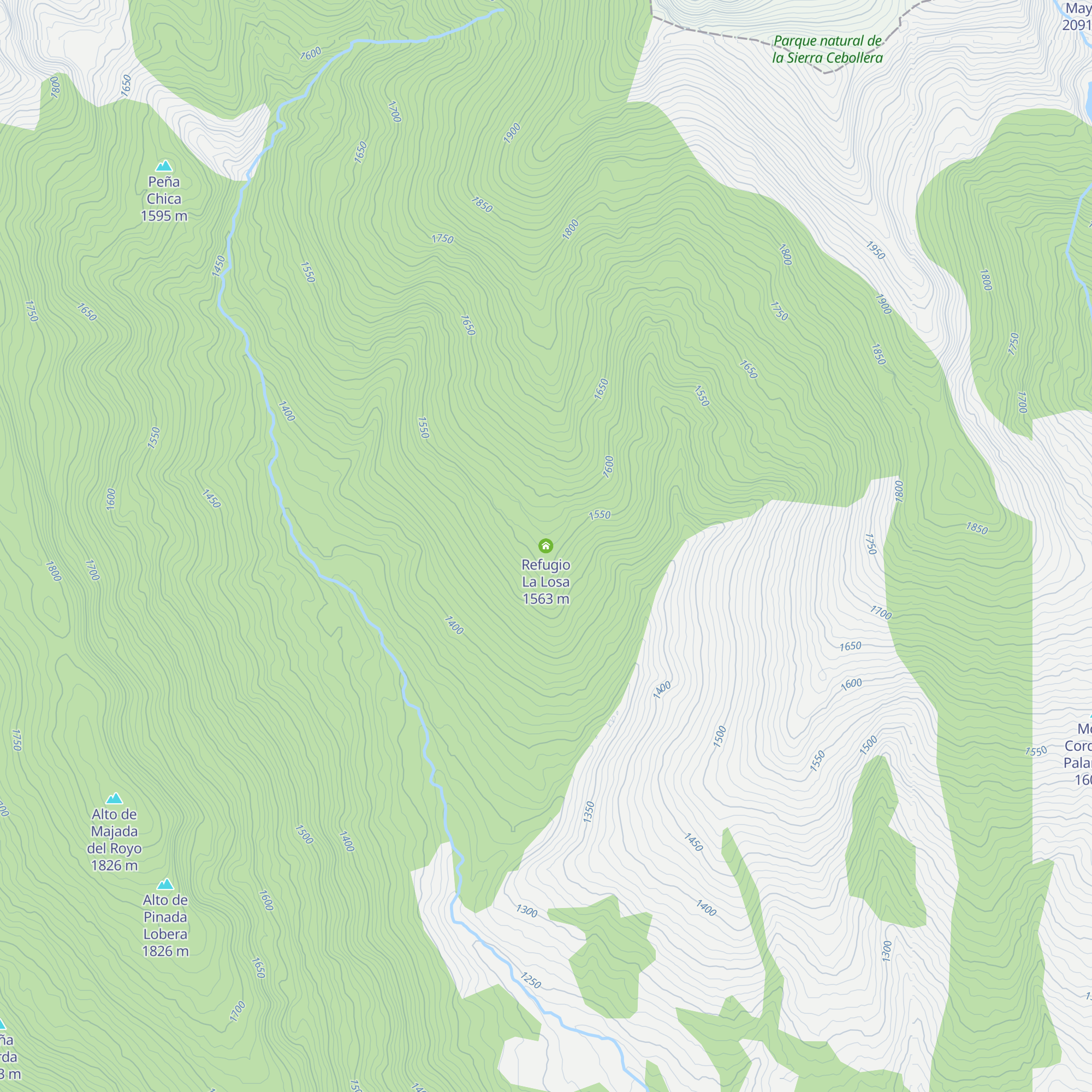 Refugio La Losa map