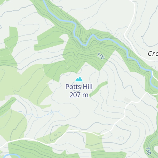 Map of Potts Hill