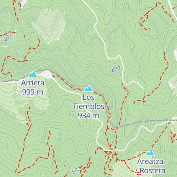 Map of Los Tiemblos