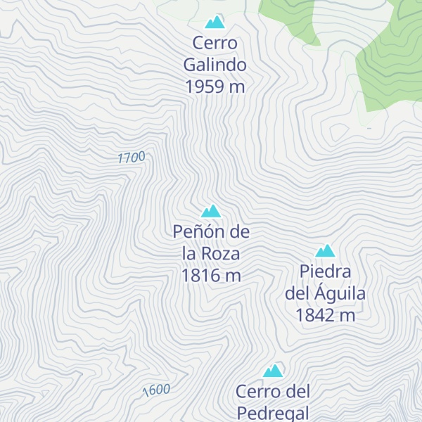 Map of Peñón de la Roza