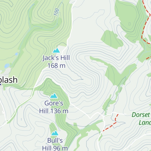 Map of Pen Well Hill